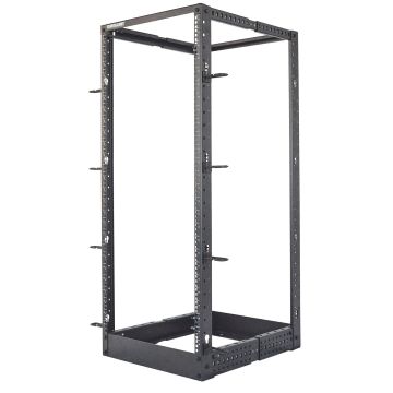 Intellinet 19" open frame rack, 26U, 4-post, bouwpakket, max. 360 kg draagvermogen, zwart (714242) thumbnail