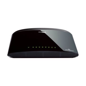D-Link DES-1008D Unmanaged Fast Ethernet (10/100) Zwart (DES-1008D/E) thumbnail