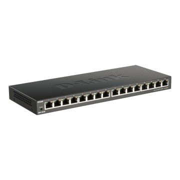 D-Link DGS-1016S Unmanaged Gigabit Ethernet (10/100/1000) Zwart (DGS-1016S/E) thumbnail