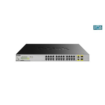 D-Link DGS-1026MP netwerk-switch Unmanaged Gigabit Ethernet (10/100/1000) Power over Ethernet (PoE) Zwart, Grijs (DGS-1026MP) thumbnail
