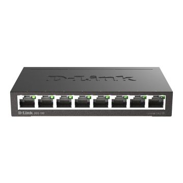 D-Link DGS-108 Unmanaged L2 Gigabit Ethernet (10/100/1000) Zwart (DGS-108/E) thumbnail