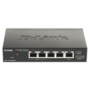 D-Link DGS-1100-05PDV2 netwerk-switch Managed Gigabit Ethernet (10/100/1000) Power over Ethernet (PoE) Zwart (DGS-1100-05PDV2) thumbnail