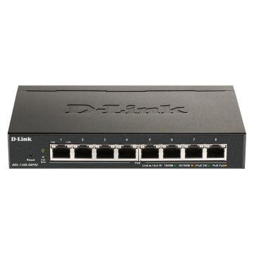 D-Link DGS-1100-08PV2 Managed L2/L3 Gigabit Ethernet (10/100/1000) Power over Ethernet (PoE) Zwart (DGS-1100-08PV2/E) thumbnail