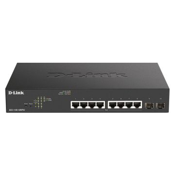 D-Link DGS-1100-10MPV2 Managed L2 Gigabit Ethernet (10/100/1000) Power over Ethernet (PoE) 1U Zwart (DGS-1100-10MPV2/E) thumbnail