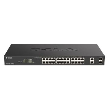 D-Link DGS-1100-26MPV2/E netwerk-switch Managed L2 Gigabit Ethernet (10/100/1000) Power over Ethernet (PoE) Zwart (DGS-1100-26MPV2/E) thumbnail