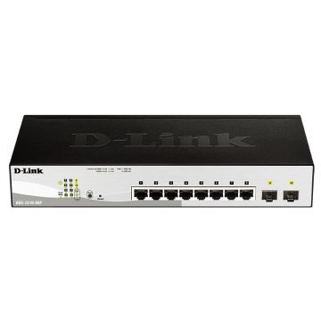 D-Link DGS-1210-08P Managed L2 Gigabit Ethernet (10/100/1000) Power over Ethernet (PoE) Zwart