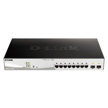 D-Link DGS-1210-10MP Managed L2 Gigabit Ethernet (10/100/1000) Power over Ethernet (PoE) Zwart, Grijs (DGS-1210-10MP/E) thumbnail