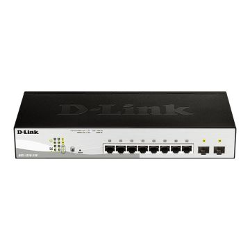 D-Link DGS-1210-10P Managed L2 Gigabit Ethernet (10/100/1000) Power over Ethernet (PoE) 1U Zwart (DGS-1210-10P/E) thumbnail