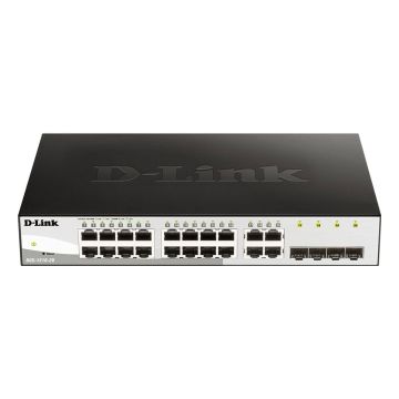 D-Link DGS-1210-20 Managed L2 Gigabit Ethernet (10/100/1000) 1U Zwart (DGS-1210-20/E) thumbnail