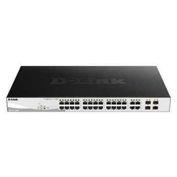 D-Link DGS-1210-28P netwerk-switch Managed L2 Gigabit Ethernet (10/100/1000) Power over Ethernet (PoE) 1U Zwart (DGS-1210-28P) thumbnail