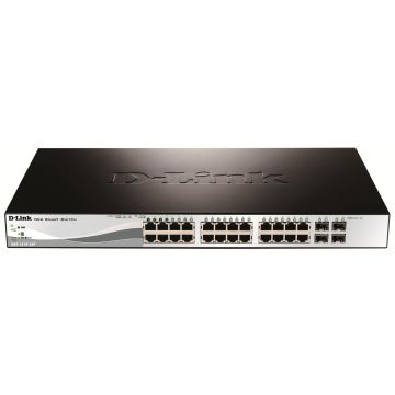 D-Link DGS-1210-28P Managed L2 Gigabit Ethernet (10/100/1000) Power over Ethernet (PoE) 1U (DGS-1210-28P/E) thumbnail