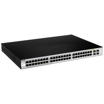 D-Link DGS-1210-48 netwerk-switch Managed L2 Gigabit Ethernet (10/100/1000) 1U Zwart (DGS-1210-48/E) thumbnail