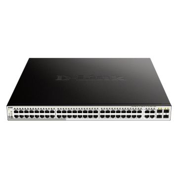D-Link DGS-1210-52MP netwerk-switch Managed L2 Gigabit Ethernet (10/100/1000) 1U Zwart (DGS-1210-52MP) thumbnail
