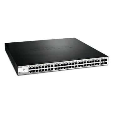 D-Link DGS-1210-52MP Managed L2 Gigabit Ethernet (10/100/1000) Power over Ethernet (PoE) Zwart, Grijs (DGS-1210-52MP/E) thumbnail