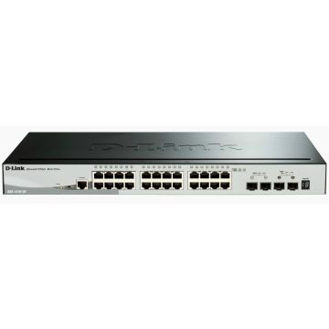 D-Link DGS-1510 Managed L3 Gigabit Ethernet (10/100/1000) Zwart (DGS-1510-28X) thumbnail