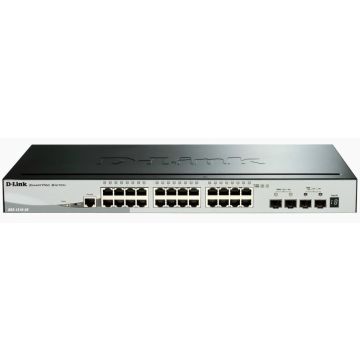 D-Link DGS-1510 Managed L3 Gigabit Ethernet (10/100/1000) Zwart (DGS-1510-28X/E) thumbnail