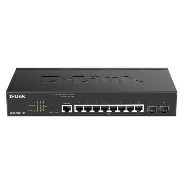 D-Link DGS-2000-10P netwerk-switch Managed L2/L3 Gigabit Ethernet (10/100/1000) Power over Ethernet (PoE) 1U Zwart (DGS-2000-10P) thumbnail