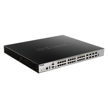 D-Link DGS-3630-28PC/SI netwerk-switch Managed L3 Gigabit Ethernet (10/100/1000) Power over Ethernet (PoE) Zwart, Grijs (DGS-3630-28PC/SI) thumbnail