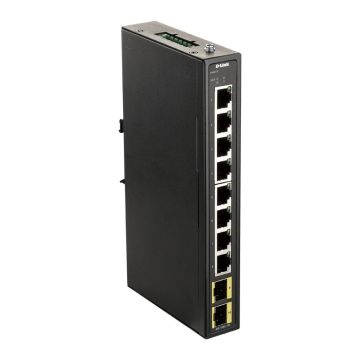 D-Link DIS-100G-10S netwerk-switch Unmanaged Gigabit Ethernet (10/100/1000) DIN rail Zwart (DIS-100G-10S) thumbnail