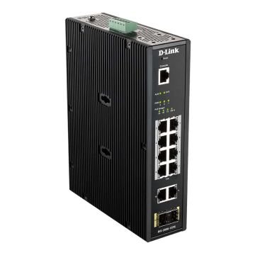 D-Link DIS-200G-12PS netwerk-switch Managed L2 Gigabit Ethernet (10/100/1000) Power over Ethernet (PoE) Zwart (DIS-200G-12PS) thumbnail