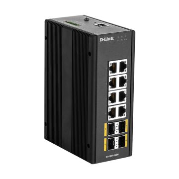 D-Link DIS‑300G‑12SW Managed L2 Gigabit Ethernet (10/100/1000) Zwart (DIS-300G-12SW) thumbnail