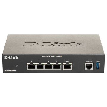 D-Link DSR-250V2 draadloze router Gigabit Ethernet Zwart (DSR-250V2/E) thumbnail