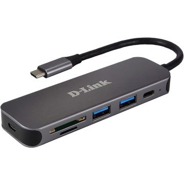 D-Link 5-in-1 USB-C Hub met kaartlezer DUB-2325