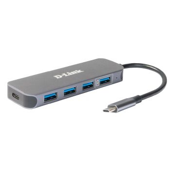 D-Link USB-C naar 4-poorts USB 3.0-hub met stroomvoorziening DUB-2340
