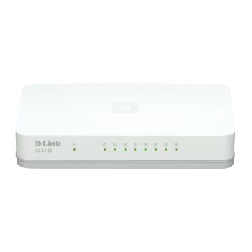 D-Link GO-SW-8G/E netwerk-switch Unmanaged Gigabit Ethernet (10/100/1000) Wit (GO-SW-8G/E) thumbnail