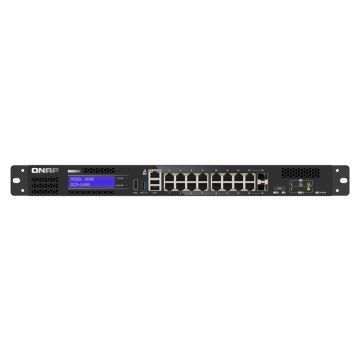 QNAP QGD-1600 Managed Gigabit Ethernet (10/100/1000) 1U Zwart, Grijs (QGD-1600-8G) thumbnail