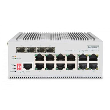DIGITUS Switch 8 Port Gigabit PoE, L2 managed, 4 SFP Uplink (DN-651139) thumbnail