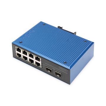 Digitus DN-651147 netwerk-switch Unmanaged Fast Ethernet (10/100) Power over Ethernet (PoE) Zwart, Blauw (DN-651147) thumbnail