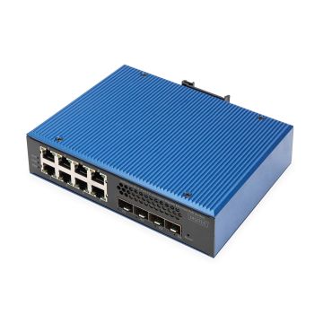 Digitus DN-651161 netwerk-switch Managed L2/L3 Gigabit Ethernet (10/100/1000) Power over Ethernet (PoE) Zwart, Blauw (DN-651161) thumbnail