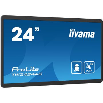 iiyama TW2424AS-B1 beeldkrant Digitale signage flatscreen 60,5 cm (23.8") Wifi 250 cd/m² 4K Ultra HD Zwart Touchscreen Type processor Android 24/7 (TW2424AS-B1) thumbnail