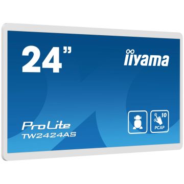iiyama TW2424AS-W1 beeldkrant Digitale signage flatscreen 60,5 cm (23.8") Wifi 250 cd/m² 4K Ultra HD Zwart Touchscreen Type processor Android 24/7 (TW2424AS-W1) thumbnail