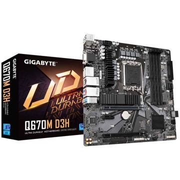 GIGABYTE Q670M D3H moederbord Intel Q670 LGA 1700 micro ATX (Q670M D3H) thumbnail