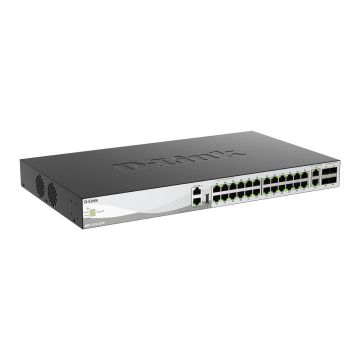 D-Link DMS-3130-30TS/E netwerk-switch Managed L3 10G Ethernet (100/1000/10000) Bureaublad-/wandmontage Zwart (DMS-3130-30TS/E) thumbnail