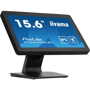 iiyama ProLite T1633MSC-B1 computer monitor 39,6 cm (15.6") 1920 x 1080 Pixels Full HD LCD Touchscreen Zwart (T1633MSC-B1) thumbnail