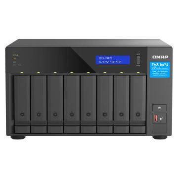 QNAP TVS-H874T-I7-32G data-opslag-server NAS Tower Intel® Core™ i7 32 GB DDR4 0 TB QNAP QTS Zwart (TVS-H874T-I7-32G) thumbnail
