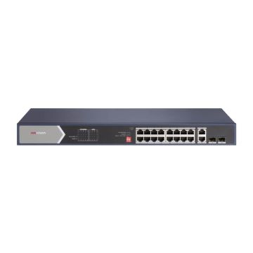 Hikvision DS-3E0520HP-E netwerk-switch Unmanaged Gigabit Ethernet (10/100/1000) Power over Ethernet (PoE) Blauw (301801516) thumbnail