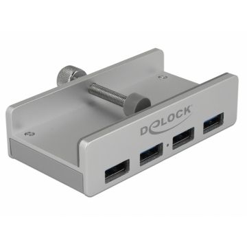 DeLOCK 64046 interface hub USB 3.2 Gen 1 (3.1 Gen 1) Type-A 5000 Mbit/s Zilver