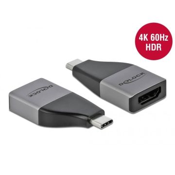 DeLOCK 64119 USB grafische adapter 3840 x 2160 Pixels Grijs (64119) thumbnail
