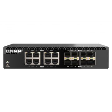 QNAP QSW-3216R-8S8T netwerk-switch Unmanaged L2 10G Ethernet (100/1000/10000) Zwart