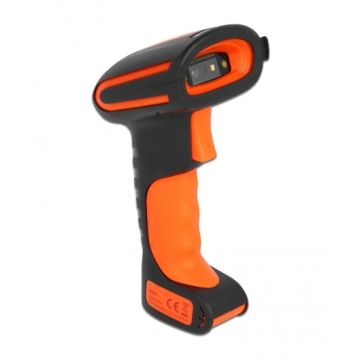 DeLOCK 90507 barcode-lezer Draagbare streepjescodelezer 1D/2D CMOS Zwart, Oranje (90507) thumbnail