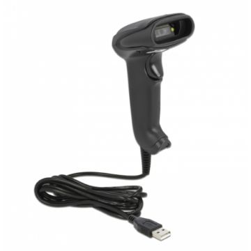 DeLOCK 90557 barcode-lezer Draagbare streepjescodelezer 1D/2D LED Zwart (90557) thumbnail