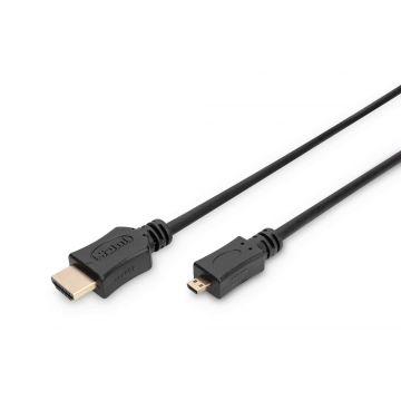 Digitus AK-330109-010-S HDMI kabel 1 m HDMI Type D (Micro) HDMI Type A (Standaard) Zwart