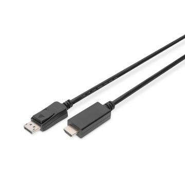 Digitus AK-340303-010-S video kabel adapter 1 m HDMI Type A (Standaard) DisplayPort Zwart