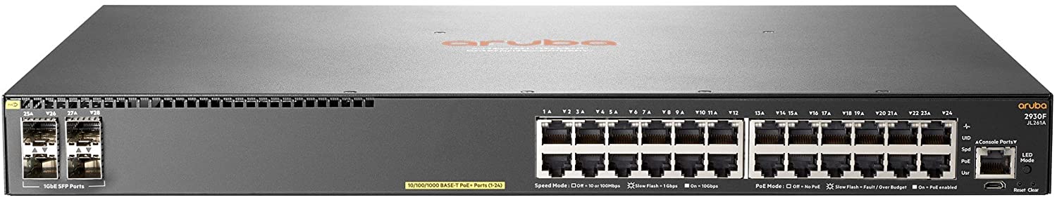 HP Aruba 2930F 24G PoE+ 4SFP - Switch (JL261A#ABB) thumbnail